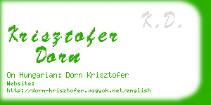 krisztofer dorn business card